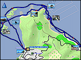 karten und hoehenprofile der fahrt von motueka nach pohara, unserer kajaktour und unserer wandeung auf dem coast track