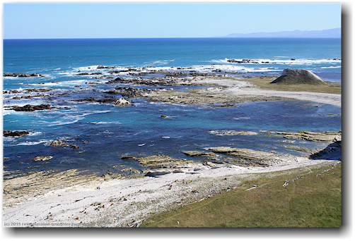 blick auf die kueste der kaikoura peninsula