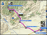 karte der fahrt mit dem tranzalpin von christchurch nach arthur's pass und zurueck und karte und hoehenprofil der wanderung auf dem arthur's pass
