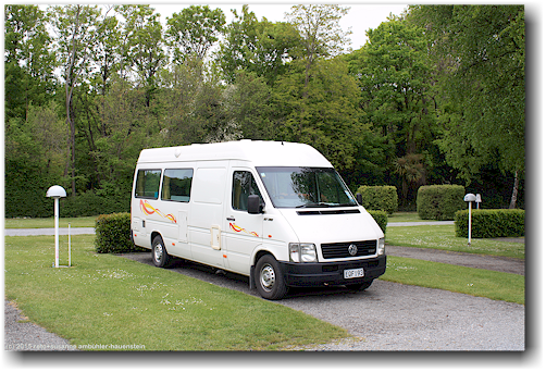 unser campervan auf dem oamaru top 10 holiday park