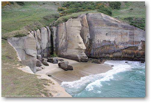 bucht an der tunnel beach bei dunedin