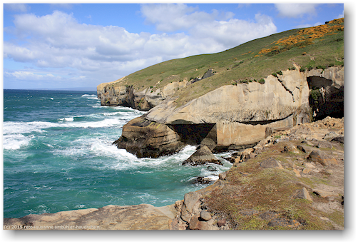 kueste an der tunnel beach bei dunedin