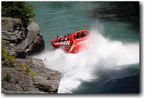 jet boot auf dem shotover river bei arthur's point
