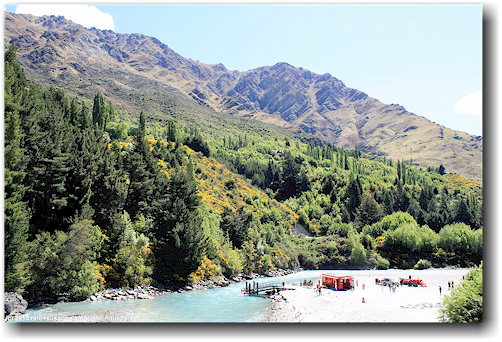 station der jet boote am shotover river bei arthur's point