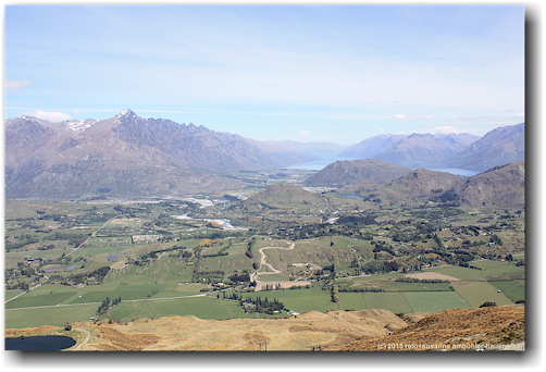 blick vom coronet peak richtung lake wakatipu