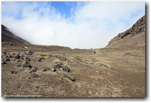 tongariro alpine crossing track: talboden des south crater