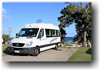 unser campervan auf dem campingplatz apollo bay pisces big4