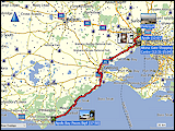 karte und hoehenprofil der fahrt von melbourne nach apollo bay