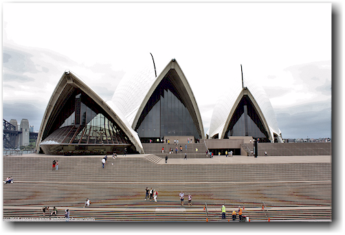 treppe und eingang zum sydney opera house