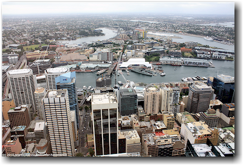 blick vom sydney tower eye richtung westen auf pyrmont