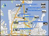 karten der besuchten orte in sydney