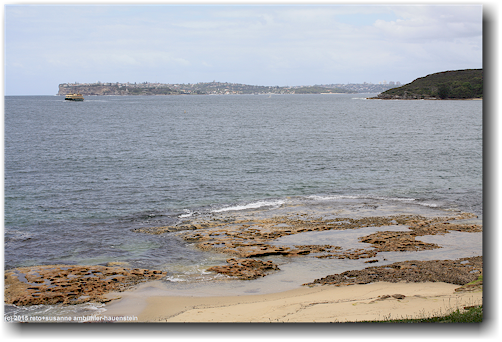 blick von der kueste bei manly auf die bucht sydney harbour