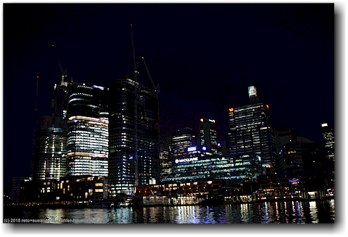 the promenade in sydney bei nacht