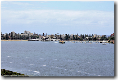 blick vom sydney harbour np dobroyd head auf die manly wharf