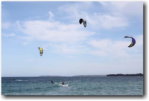 kite-surfer in der jervis bay bei huskisson