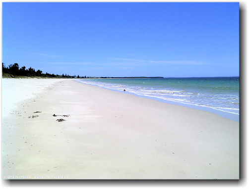 sandstrand an der jervis bay bei huskisson