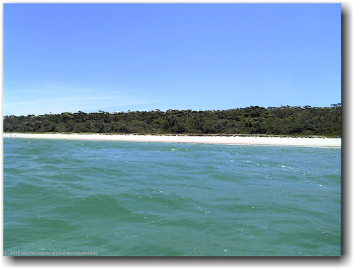 sandstrand entlang der jervis bay bei huskisson