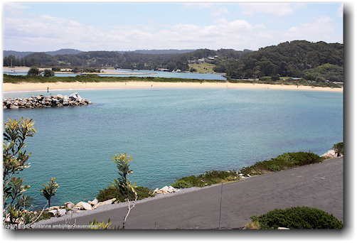 blick auf das wagonga inlet bei narooma