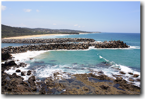 kueste beim wagonga inlet bei narooma