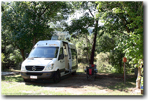 unser campervan auf dem bright holiday park big4