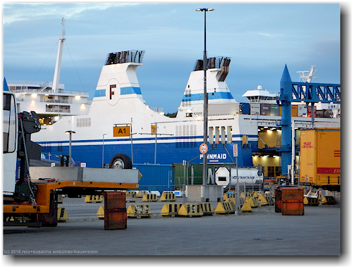 faehre finnmaid im ueberseehafen von travemuende