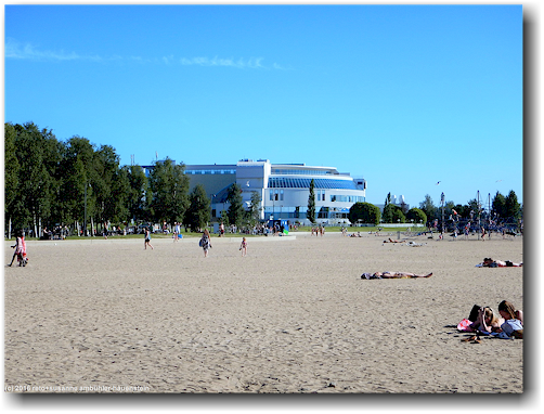 sandstrand beim camping nallikari in oulu