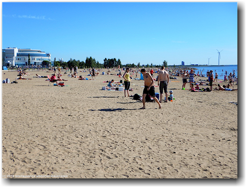 sandstrand beim camping nallikari in oulu