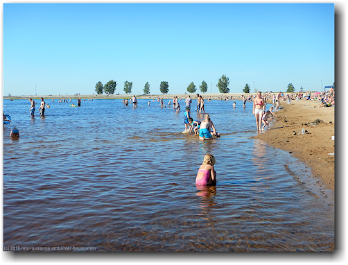 sandstrand beim camping nallikari in oulu