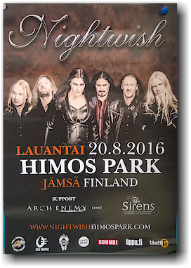 nightwish-plakat im citymarket in oulu