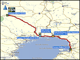 karte und hoehenprofil der fahrt von oulu nach gaellivare und karte mit fahrten in gaellivare