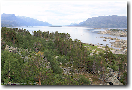 steinige inseln im alemusjaure beim stora sjoefallets nationalpark