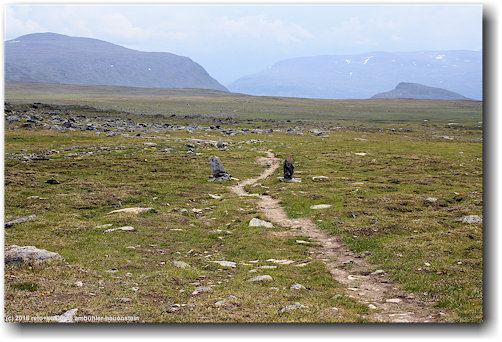 kungsleden bei lapsejakka im stora sjoefallets nationalpark