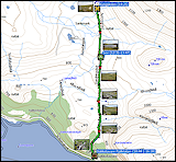 karten und hoehenprofile der fahrten im stora sjoefallets nationalpark und der wanderung auf dem kungsleden zwischen teusajaure und vakkotavare