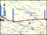 karte und hoehenprofil der fahrt von arvidsjaur nach hemavan und karte der fahrten in hemavan