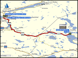 karten und hoehenprofile der fahrt von steinkjer nach kallsedet und der wanderung entlang des juvuln