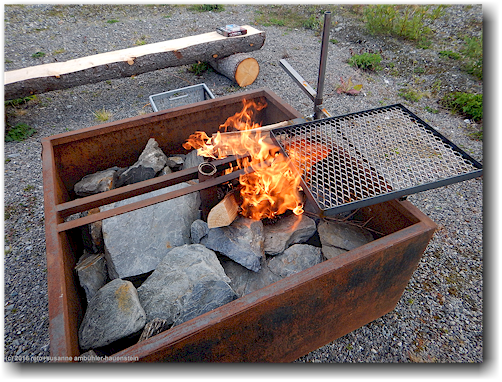 grill auf dem campingplatz kallsedet fjaellcenter
