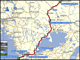 karte und hoehenprofil der fahrt von malung nach stocken