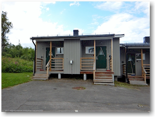 kabine auf dem campingplatz ripan in kiruna