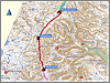 geplante route alesjaurestugorna - tjaektjastugan - saelkastugorna