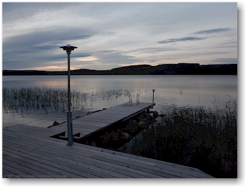 badesteg bei der sauna auf dem campingplatz saiva in vilhelmina
