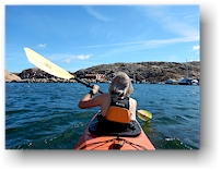 im kajak unterwegs auf dem skagerrak bei lysekil