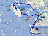 karte der fahrten in lysekil und der kajaktour auf dem skagerrak