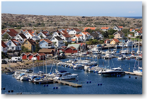 blick von der smoegenbron (smoegenbruecke) auf den fiskehamn (fischerhafen) von hasseloe