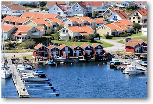 blick von der smoegenbron (smoegenbruecke) auf den fiskehamn (fischerhafen) von hasseloe