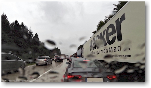 stau auf der autobahn A7 bei behringen