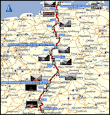 karte und hoehenprofil der fahrt von kiel nach hause