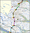 tatsaechliche wegstrecke abisko fjaellstation - vakkotavare