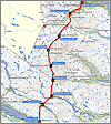 geplante route abisko fjaellstation - vakkotavare