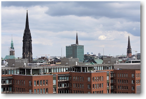 aussicht von der elbphilharmonie richtung nordosten