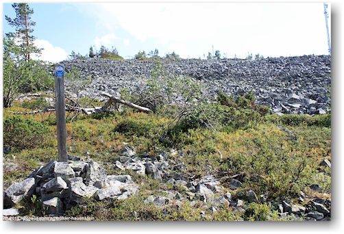 grenze des nationalpark pyhae-luoston am kultakero bei pyhaetunturi